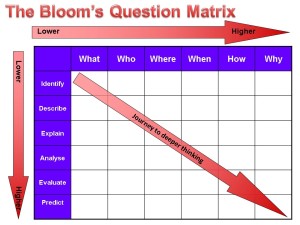 The Bloom's question matrix
